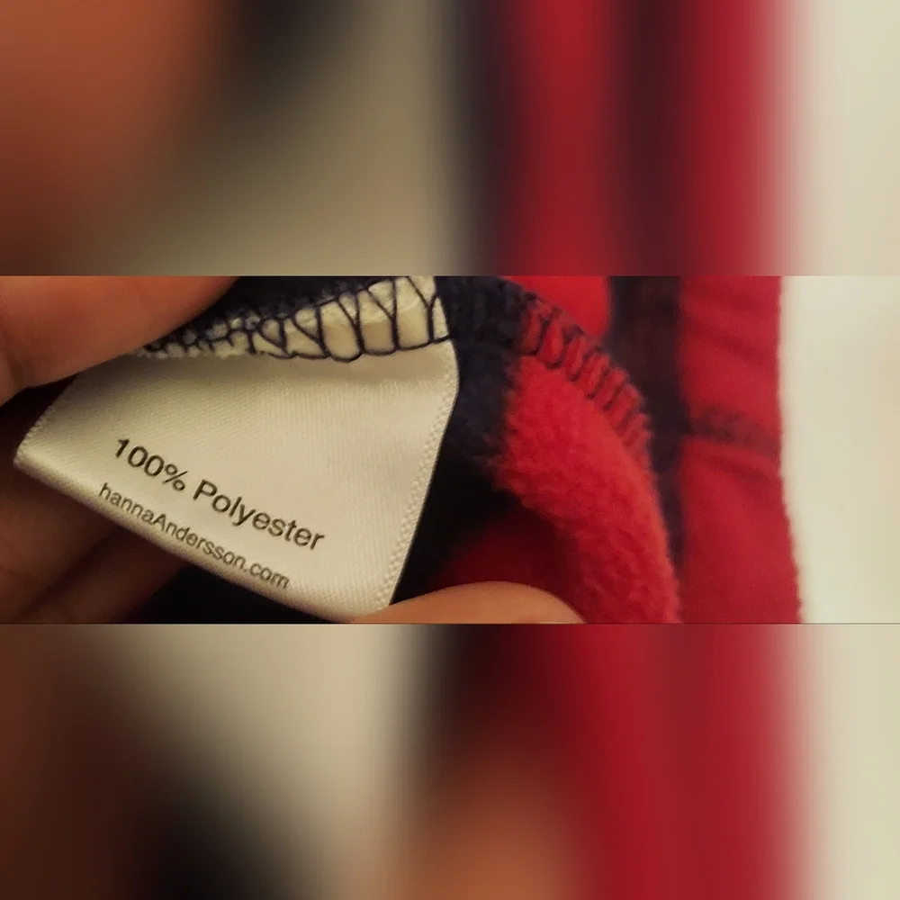 Hanna Andersson Fleece Quarter Zip 1/4 Pullover Size 100 4 Red Boy’s Striped